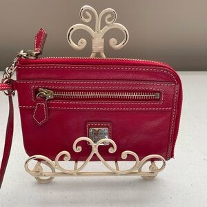 Dooney & Bourke Red Leather Wristlet